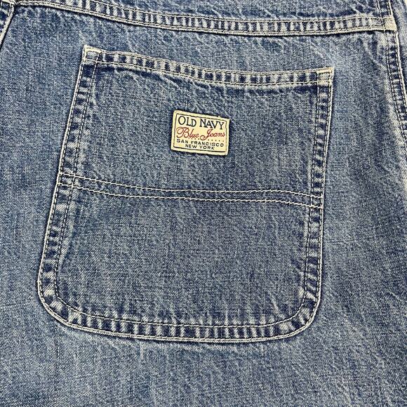 VTG Y2K Old Navy High Rise Mom Jean Shorts size 10 Utility Preppy 5" Inseam - Picture 3 of 7
